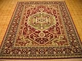 10x13 Burgundy Persian Tabriz Rug