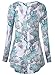 BAISHENGGT Women's Long Sleeve Loose Flared Tunic Top M Scuba Blue Paisley