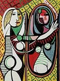 Art Reproduction Oil Painting - Picasso Paintings: Girl Before a Mirror - Extra Large 30 X 40 - Hand Painted Canvas Art
