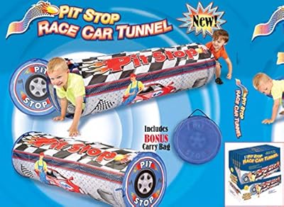 58" Indoor/Outdoor Pit Stop Race Car Play Tunnel With Carry Case