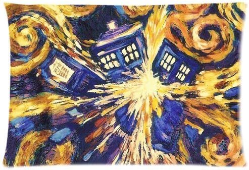 Doctor Who Tardis Box Art Standard Pillowcase Size 20x30 (50x70 Cm) Inch Print on Both Sides by Chichouse