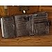 Itslife Men's Genuine Leather Wallet Retro Cowhide Hasp Trifold Vintage Card Holder