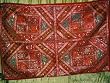 Wall Tapestries-Red Vintage Beaded Ethnic India Sari Tapestry Wall Hanging 60" X 40"