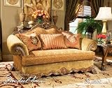 Eden Woodtrim Camelback Loveseat - AICO Furniture