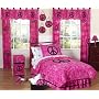 Tie Dye Pink Groovy Peace Sign Bedding for Children - 4pc Twin Set