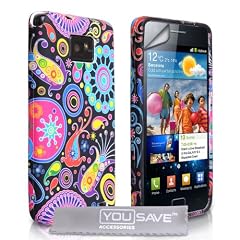 Stilvoll Quelle Muster Silikon Gel Schutzh�lle F�r Samsung Galaxy S2 i9100 Mit Displayschutz Schwarz Rot Blau Rosa Gelb Mehrfarbig