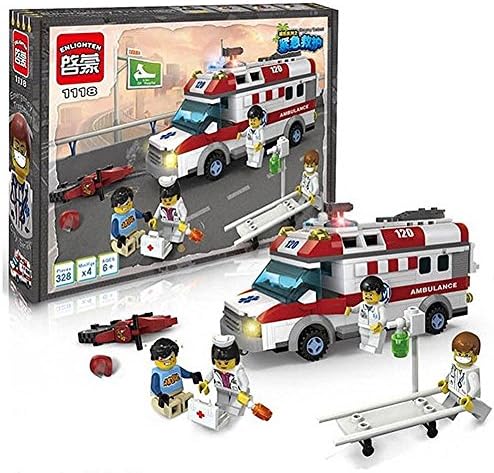 Enlighten Building Block City Series Emergency Treatment 1118 328pcs 4dolls