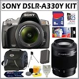 Sony Alpha A330Y 10.2 MP Digital SLR Camera with Super SteadyShot INSIDE Image Stabilization and 18-55mm and 55-200mm Lenses + Deluxe Photography Accessory Kit