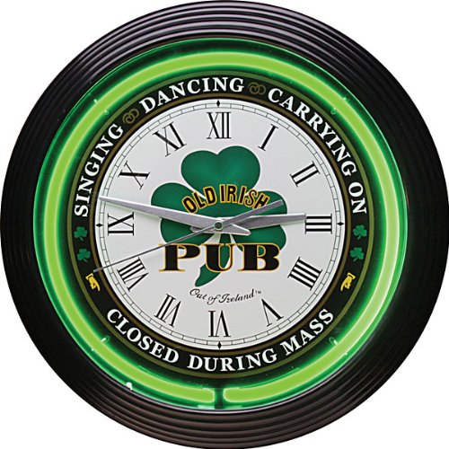 Irish Pub Neon Clock