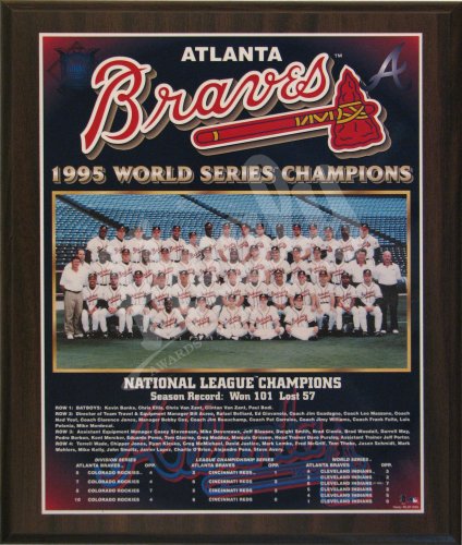 1995 Atlanta Braves World Series Champions Team 13x16 Plaque
