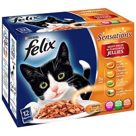 Felix Sensations Meaty Steaklets 12 x 100 g (Pack of 4, Total 48 Pouches)