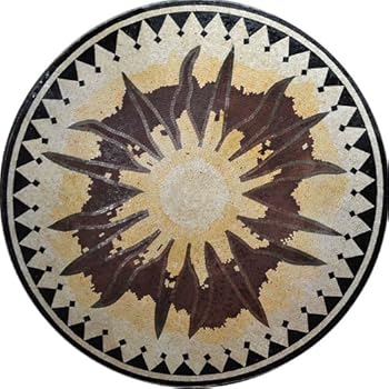 Sun Medallion Mosaic Marble Mosaic Hand Made