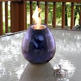 Twilight by HouseWarmer HWTSPOB Hand Crafted Artesian Stoneware Fire Pot In Ocean Blue