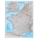 France, Belgium, and the Netherlands Wall Map (tubed) by National Geographic Maps