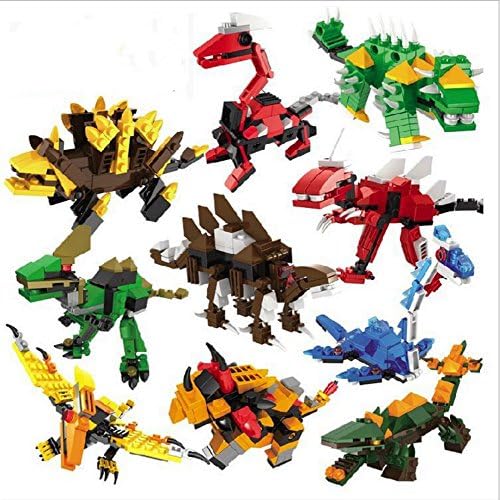 8 PCS /Set Age 6+ Size 7 cm. Jurrassic World Minifigures Jurrassic Park Dinosaur Building Blocks ABS Package Without Original box