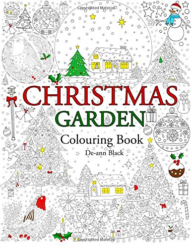 christmas garden colouring book