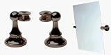 Oil Rubbed Bronze Victorian Mirror Pivots - Pair