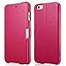 iPhone 6s Plus/6 Plus Case, Benuo [Litchi Pattern Series] Folio Flip Genuine Leather Case [Stand Function] [Card Holder] with Magnetic Closure for iPhone 6 Plus, 6s Plus 5.5 inch (Pink Rose)