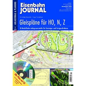 Gleispläne für H0, N, Z – 18 Modellbahn-Anlagenentwürfe für Einsteiger und Fortgeschrittene – Eisenbahn Journal Anlagenbau & Planung 1-2008 [Broschiert]