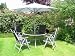 150cm Rectangle Porto Fino Table With 6 Chairs includes Free Tinted glass Lazy Susan