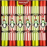 Robin Reed 6 pc Racing Penguin Christmas Crackers 702