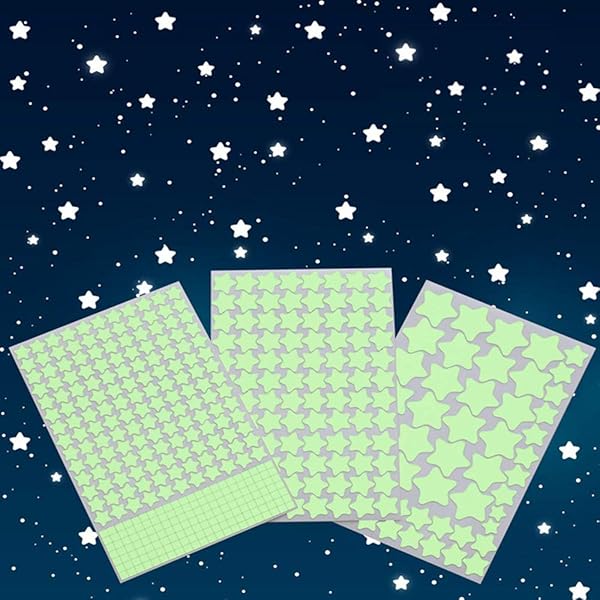 Aooyaoo Glow In The Dark Stars Wall Stickers Glowing Stars For