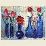 Large Cutting Board ~ Cobalt Collection ~ made of tempered glass ~ code 473