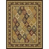 Home Dynamix Emily Brown Carpet. Beautiful and Affordable Oriental Floral Area Rug. 100% Polypropylene 5x8 and 8x11 rugs. (Includes Free Rug Pad)