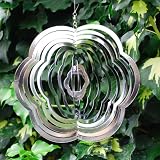 Flower Shaped Steel Windspinner For The Garden
