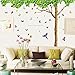 Colorful-decals 7.4'(h) X 9.7'(w) More Attachments for Butterflies Extra Large Wall Decor Under the Fresh Green Leaves Quote Green Tree to Enjoy Easy and Relaxed Wall Stickers for Living Room Bedroom Wallpops Decal