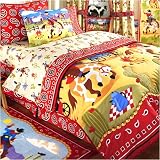 COWBOY 4 PC TWIN BEDDING SET OLIVE KIDS Comforter Sheet Set Boys Horse Western
