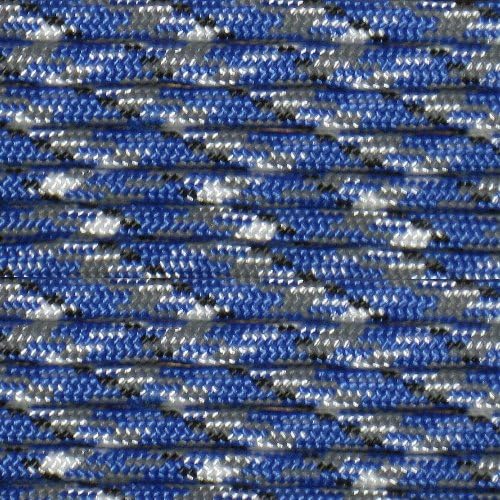 Blue Camo 100' + 50 Buckles Paracord Hero 10' 20' 50' 100' Hanks Parachute 550 Cord Type III 7 Strand Paracord - Largest Paracord Selection