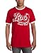 Rocawear Men's Short Sleeve Roc Ringer T Shirt, Red, X-Large