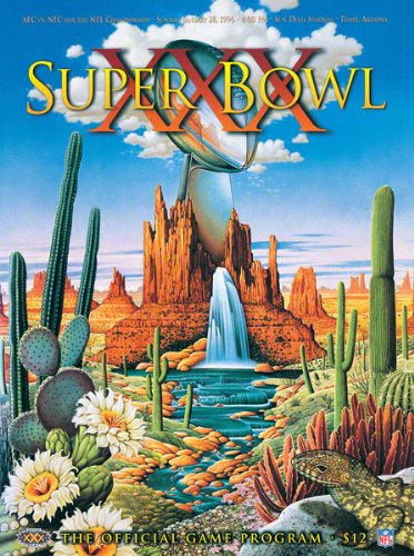 Canvas 36 x 48 Super Bowl XXX Program Print | Details: 1996, Cowboys vs Steelers