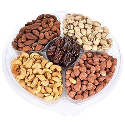 The Nutsnacker Delicious Roasted Healthy Nuts Gift Box Basket Tray (2 Lb)