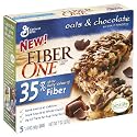 Fiber One Bars Oats & Chocolate, 5-Count Boxes (Pack of 12)