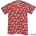 Georgia Bulldogs Scrubs Top Shirt-Size XXL- University of Georgia 100% Natural Cotton - NOT a CHEAP BLEND - For HIM or HER- GIFT Ideas for Man Men Woman Women Ladies Nurses MOM Mother or DAD Father