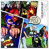 Superhero Costumes - Capes Masks Stickers Set- Superhero Toys and Party Supplies