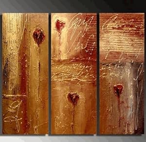 Red Tulips Flowers Modern Art 100% Hand Painted Oil Painting on Canvas Wall Art Deco Home Decoration (Unstretch No Frame) Ab01