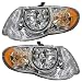 Driver and Passenger Headlights Headlamps Replacement for Chrysler Van with 119