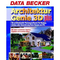 Architektur Genie 3D plus, 2 CD-ROMs Die professionelle Planungssoftware f�r Neubau, Umbau oder Renovierung Ihres Hauses am PC! Mit vielen zus�tzlichen Objekten, Projekten und kreativen Ideen! F�r Windows 98/98SE/ME/NT 4(SP6)/2000/XP