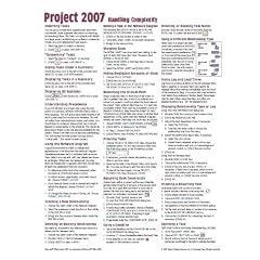 Microsoft Project 2007 Handling Complexity Quick Reference Guide (Cheat Sheet of Instructions, Tips & Shortcuts - Laminated)