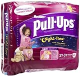 Huggies Pull-Ups Night-time Training Pants for Girls - Jumbo Pack case of 4 2T-3T Girl 18-34 lbs --