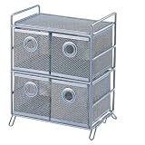 Stackable 4-Basket Bin - Silvertone