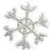 Gold Bead and Silver Tinsel Snowflake Ornaments for Holiday Decor - 2 Snowflakes