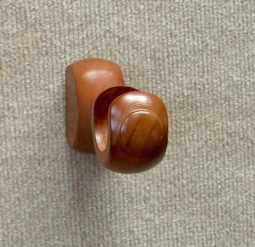 Round Support Center Bracket in a Walnut finish for a 1-3/8