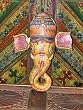 Religious Gift-antique Hand Carved and Painted Ganesha Wooden Mask 22 Inches