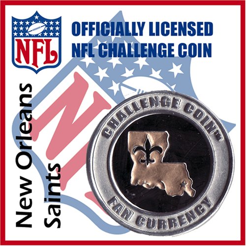 New Orleans Saints NFL Football Helmet Challenge Coin Poker Card Guard