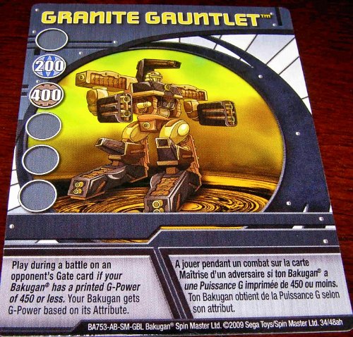 BAKUGAN VESTROIA NEW LOOSE GRANITE GAUNTLET ABILITY CARD 34 48ah images