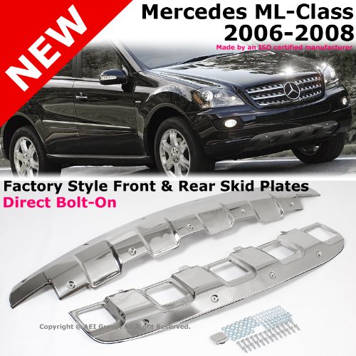Mercedes Benz Ml 350 W164 06 08 Front Rear Bumper Chrome Stainless Skid Plates Homomonoanoanoo Mercedes Benz Ml 350 W164 06 08 Front Rear Bumper Chrome Stainless Skid Plates Homomonoanoanoo
